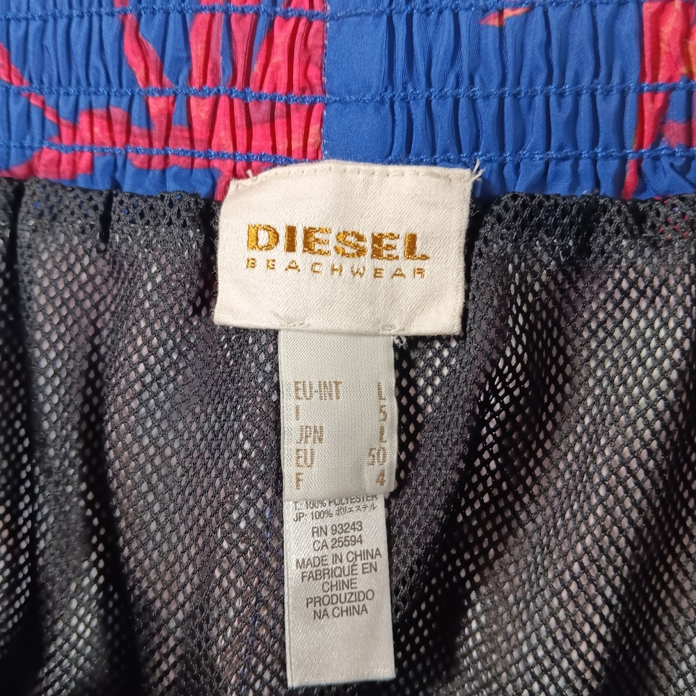Diesel Beachwear Swim Trunks Mens Large Board Short 3" Inseam Retro Vacation - Picture 2 of 12